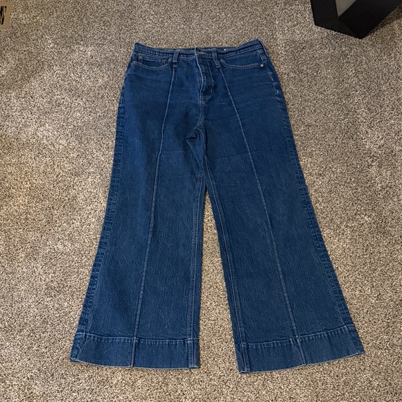 J. Crew Women's 31 12/14Blue Wide Leg Jeans - Picture 2 of 4